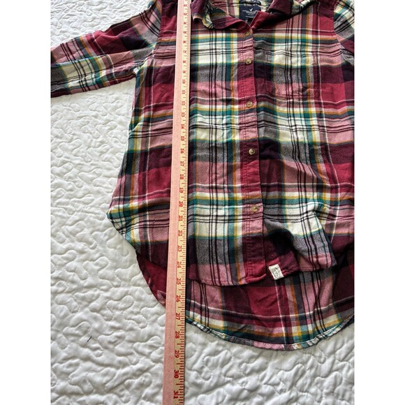 American Eagle Outfitters Boyfriend Fit Button Down Flannel Shirt size medium - Picture 3 of 5